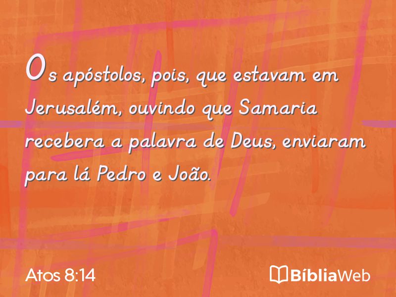 Atos 8:14 em imagem para compartilhar