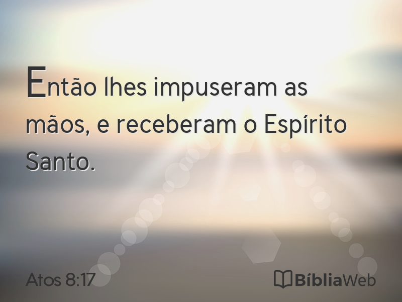 Atos 8:17 em imagem para compartilhar