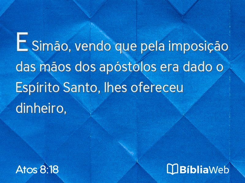 Atos 8:18 em imagem para compartilhar
