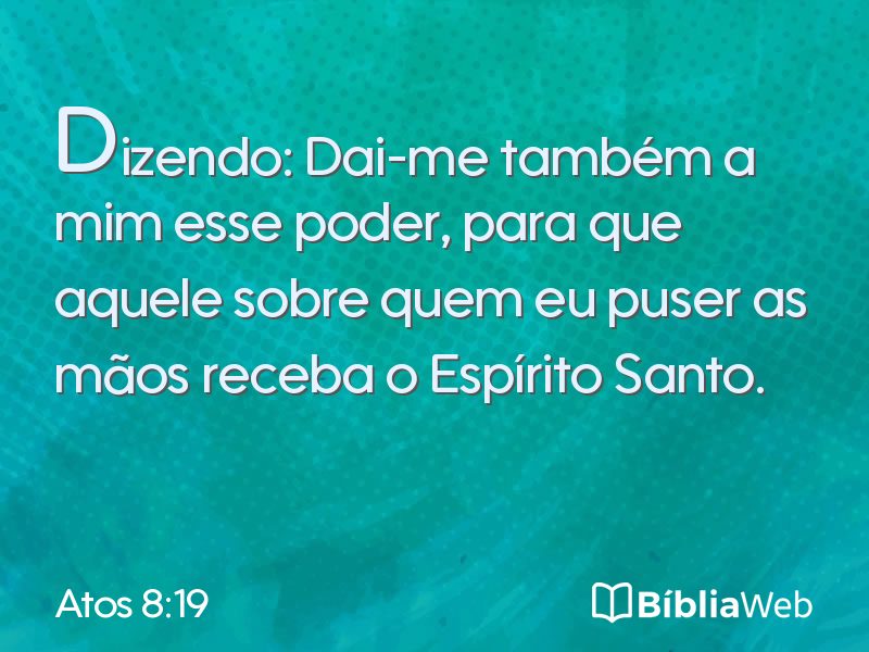 Atos 8:19 em imagem para compartilhar