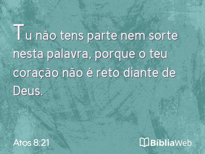 Atos 8:21 em imagem para compartilhar