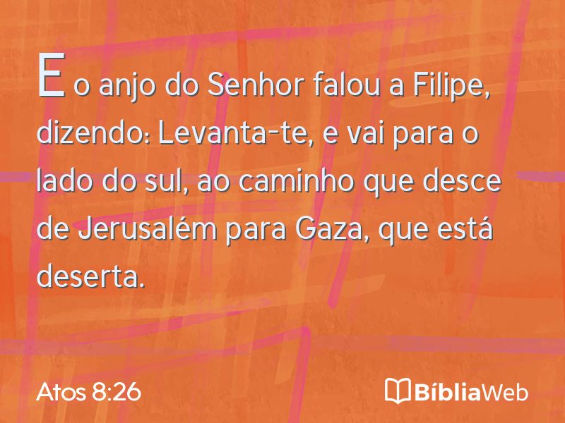 Atos 8:26 em imagem para compartilhar