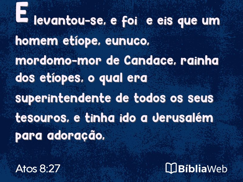 Atos 8:27 em imagem para compartilhar