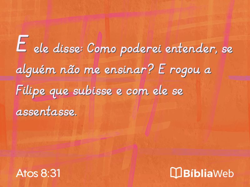 Atos 8:31 em imagem para compartilhar