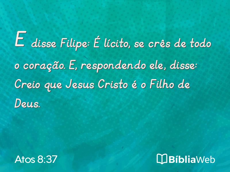 Atos 8:37 em imagem para compartilhar