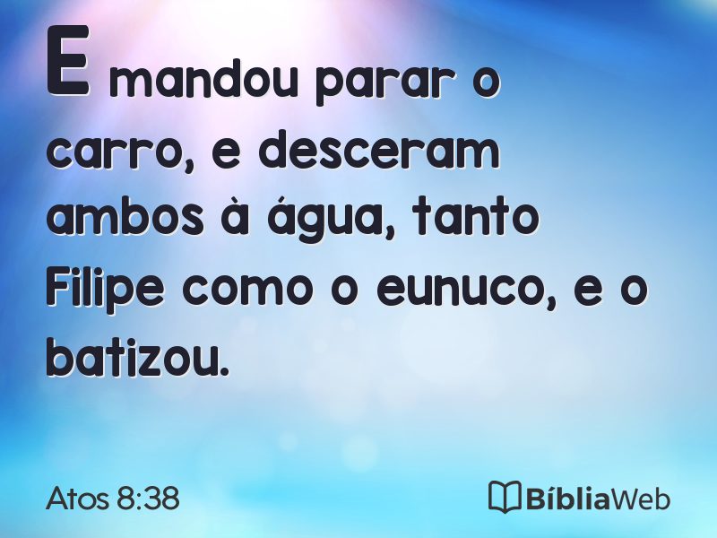 Atos 8:38 em imagem para compartilhar