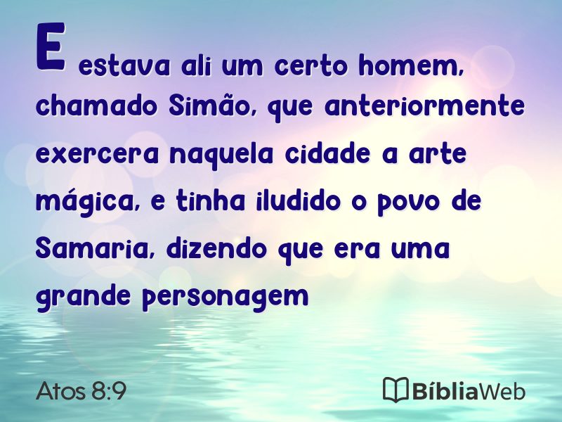 Atos 8:9 em imagem para compartilhar