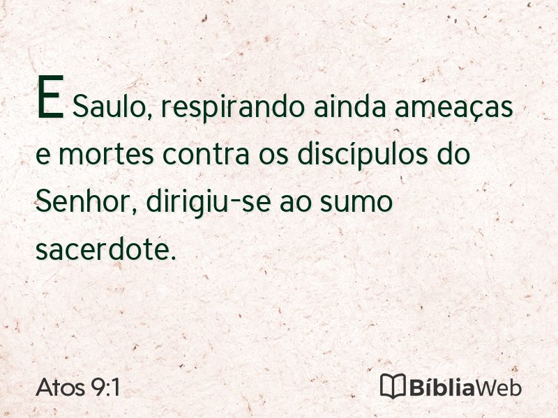 Atos 9:1 em imagem para compartilhar