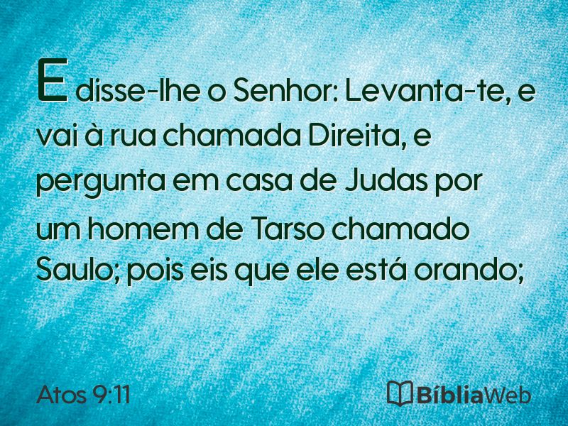 Atos 9:11 em imagem para compartilhar