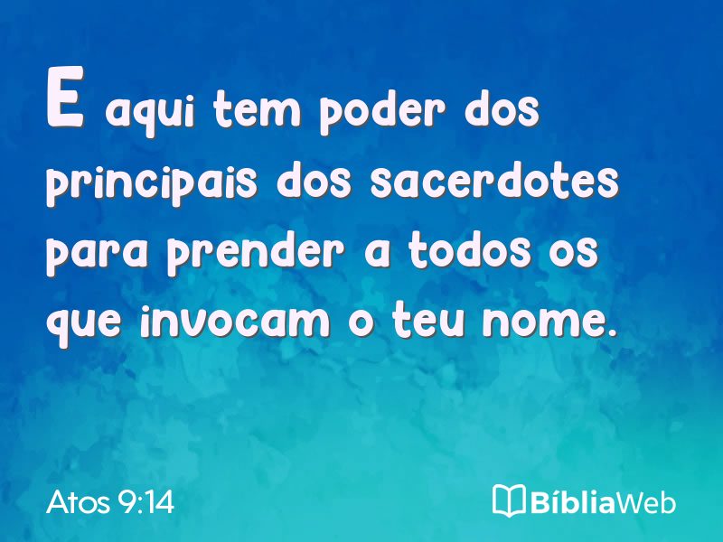 Atos 9:14 em imagem para compartilhar