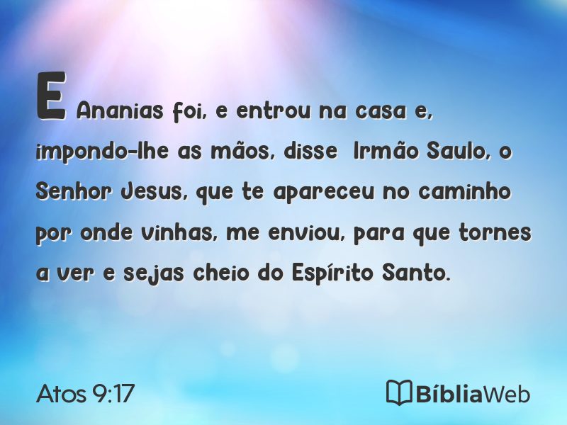 Atos 9:17 em imagem para compartilhar