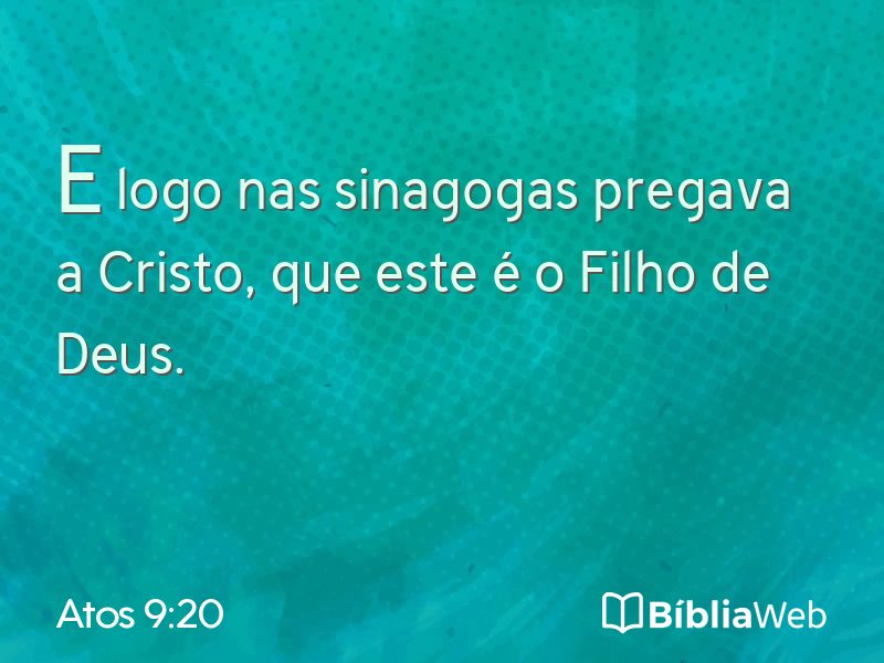 Atos 9:20 em imagem para compartilhar