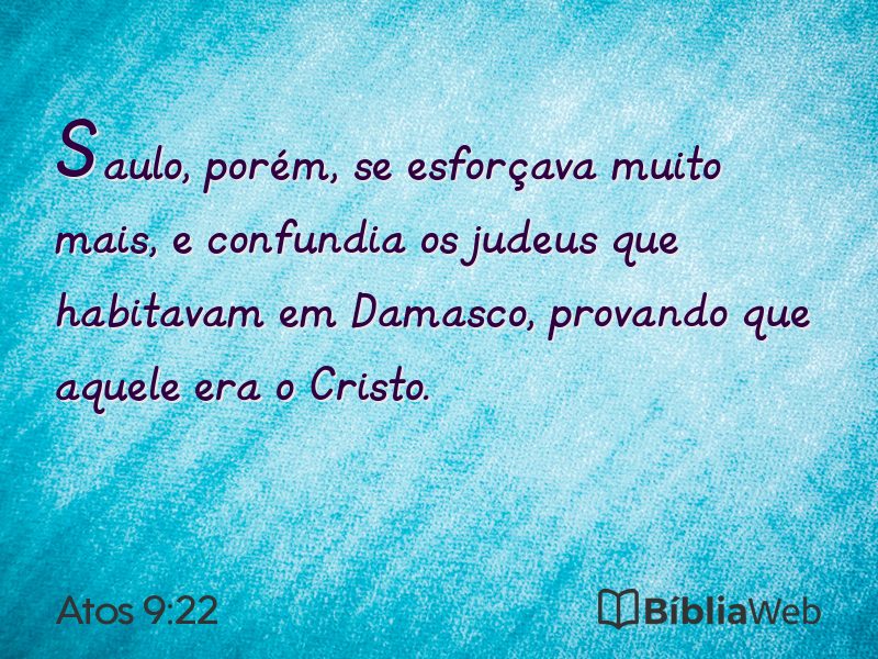 Atos 9:22 em imagem para compartilhar