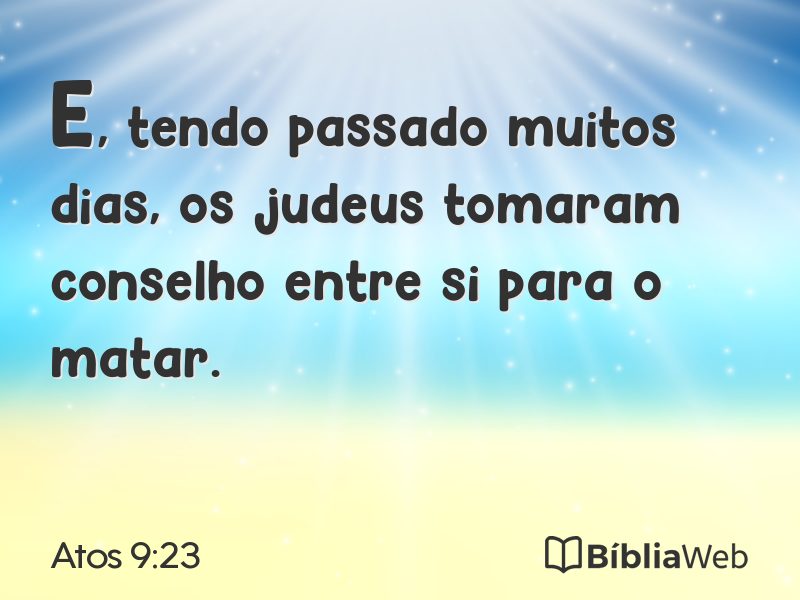 Atos 9:23 em imagem para compartilhar