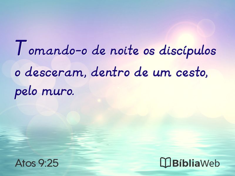 Atos 9:25 em imagem para compartilhar