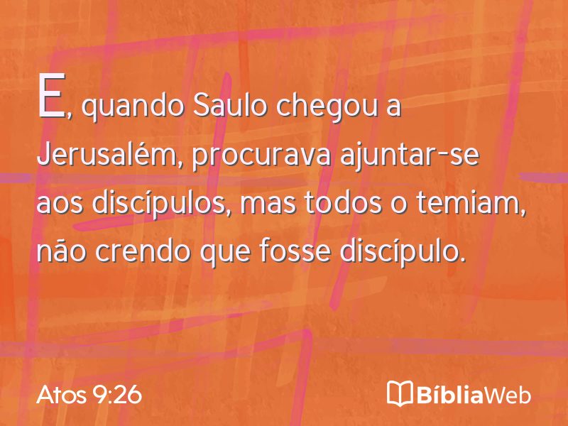 Atos 9:26 em imagem para compartilhar
