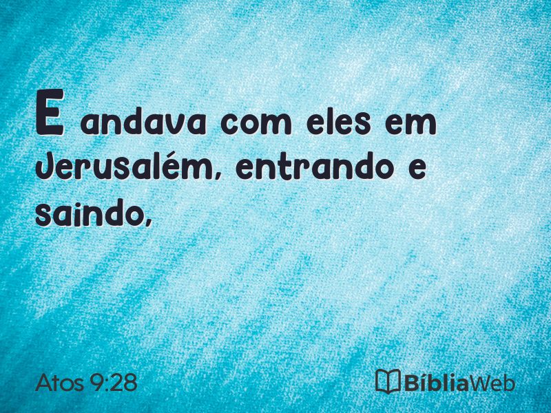 Atos 9:28 em imagem para compartilhar