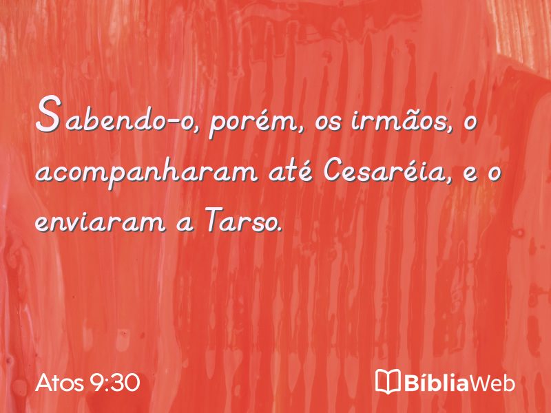 Atos 9:30 em imagem para compartilhar
