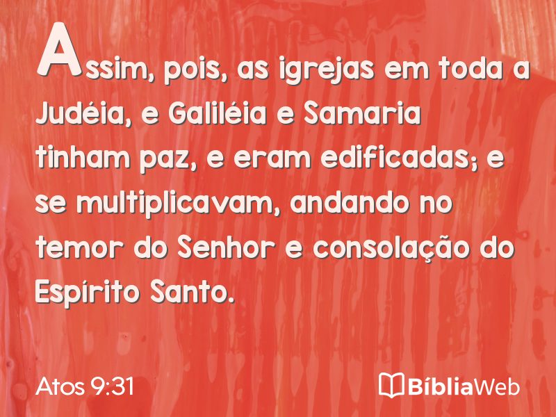 Atos 9:31 em imagem para compartilhar