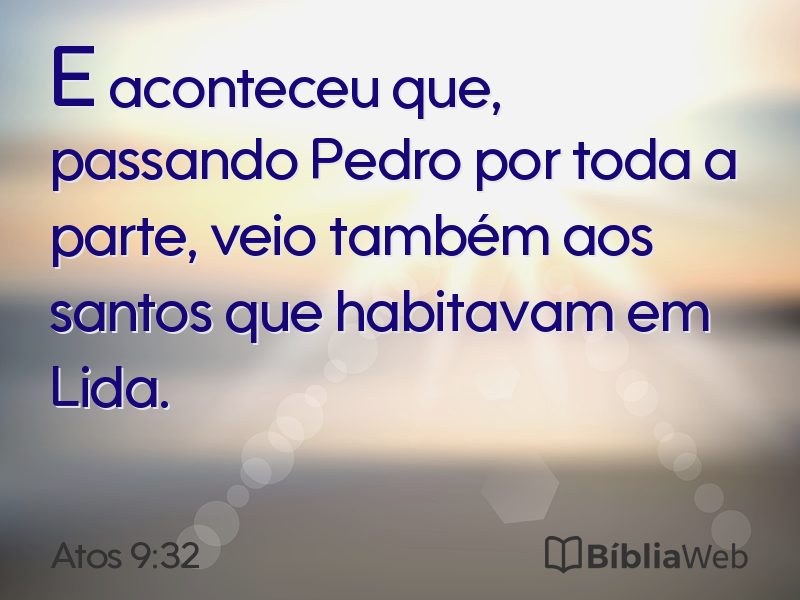 Atos 9:32 em imagem para compartilhar