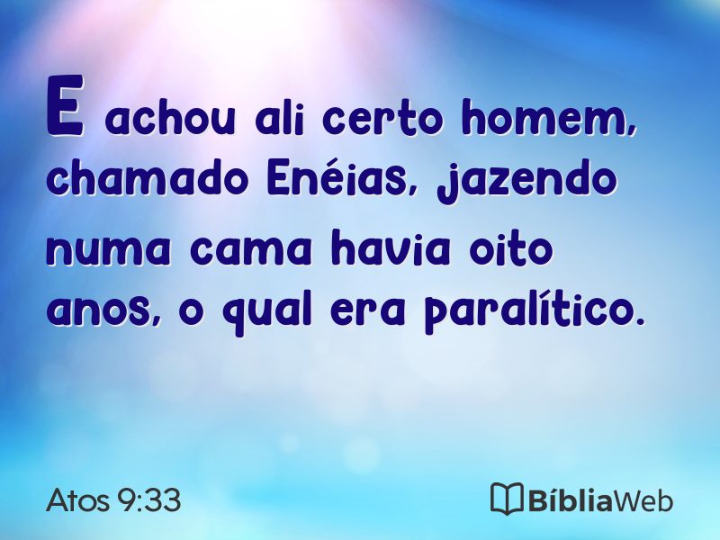 Atos 9:33 em imagem para compartilhar