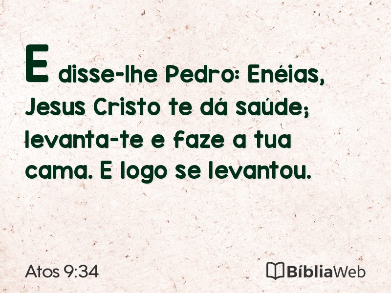 Atos 9:34 em imagem para compartilhar