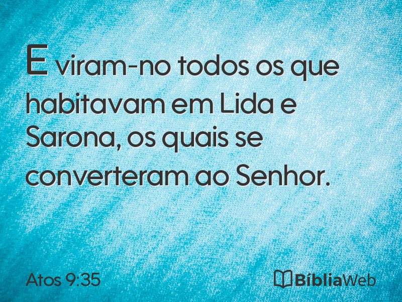 Atos 9:35 em imagem para compartilhar