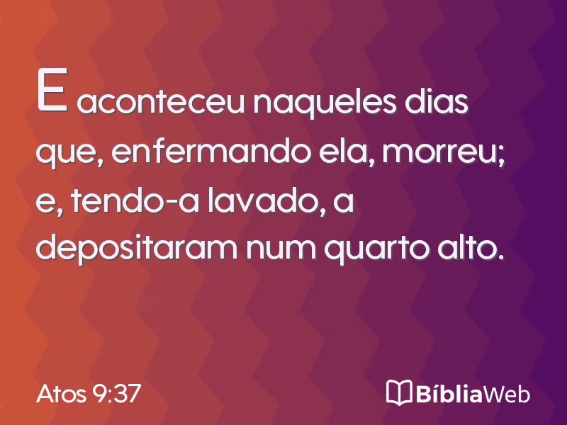 Atos 9:37 em imagem para compartilhar