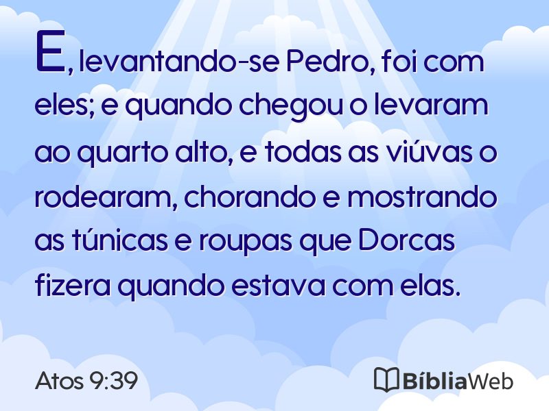 Atos 9:39 em imagem para compartilhar