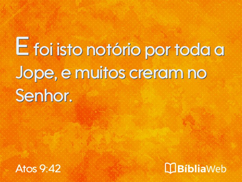 Atos 9:42 em imagem para compartilhar