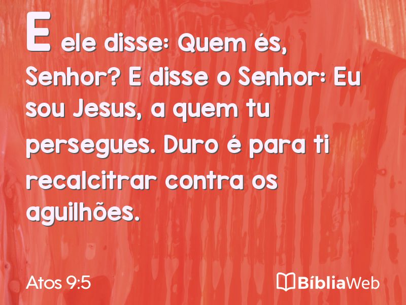 Atos 9:5 em imagem para compartilhar