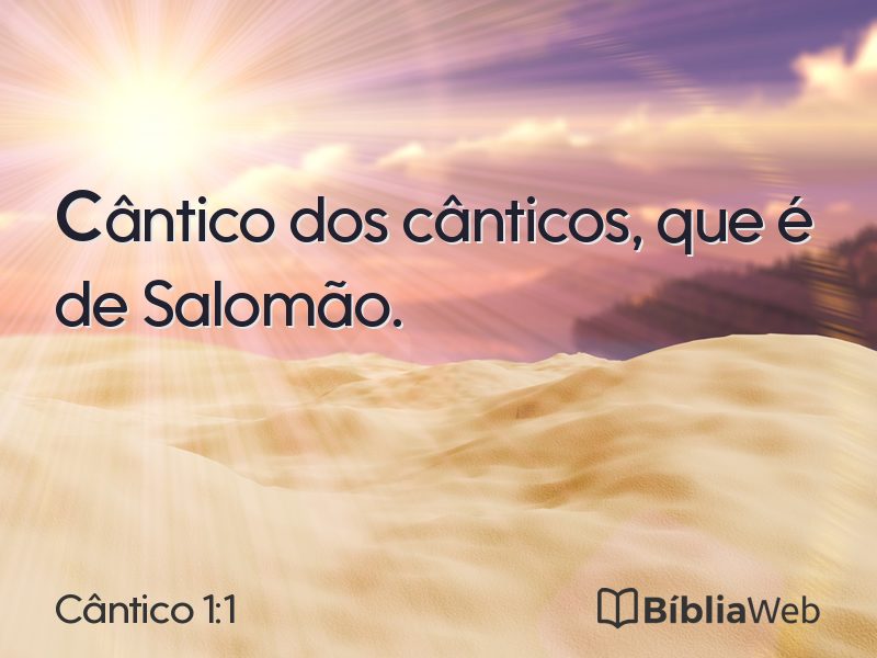 Cântico 1:1 em imagem para compartilhar