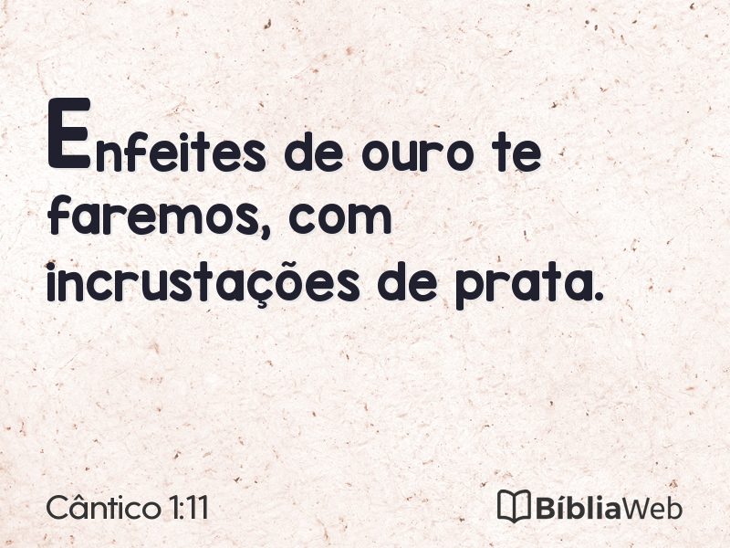 Cântico 1:11 em imagem para compartilhar