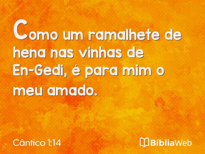 Cântico 1:14 em imagem para compartilhar