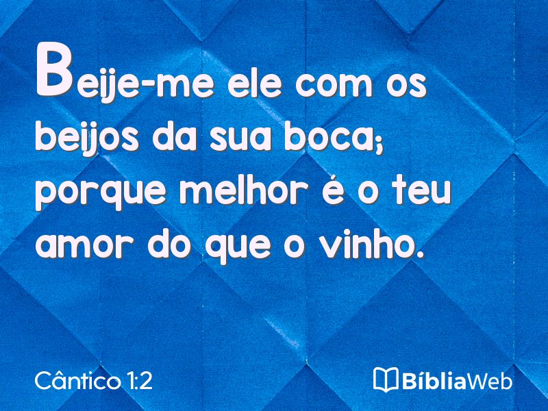 Cântico 1:2 em imagem para compartilhar