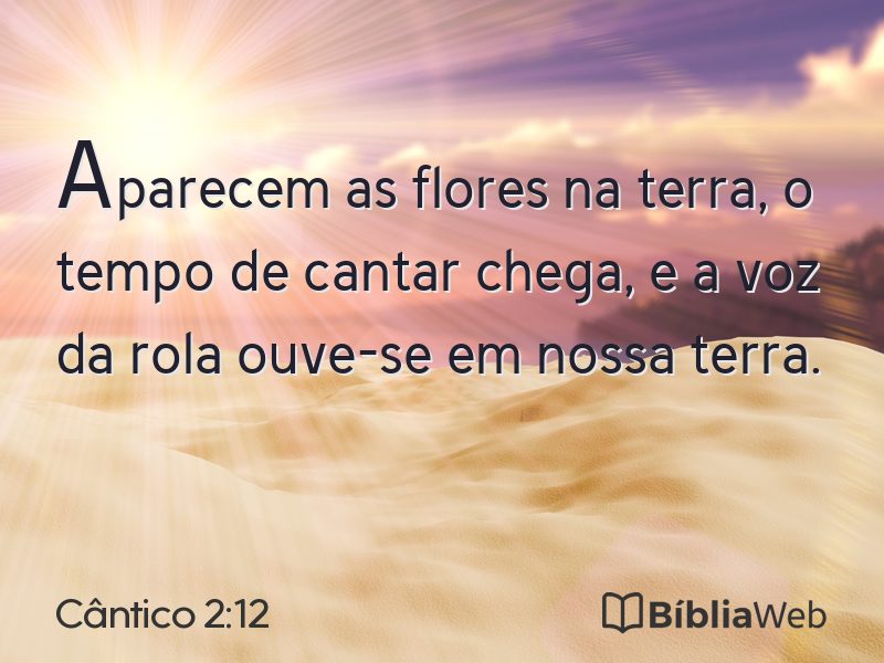 Cântico 2:12 em imagem para compartilhar