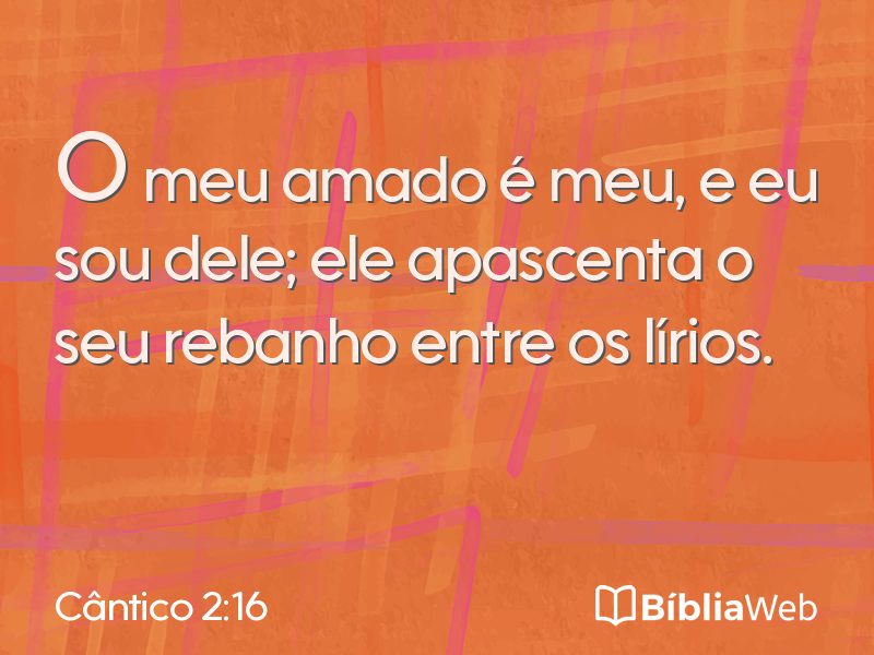 Cântico 2:16 em imagem para compartilhar