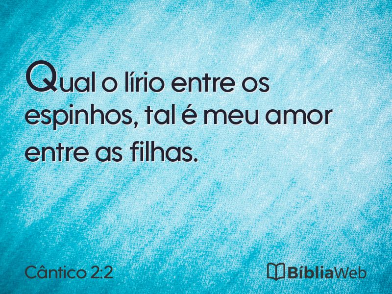 Cântico 2:2 em imagem para compartilhar