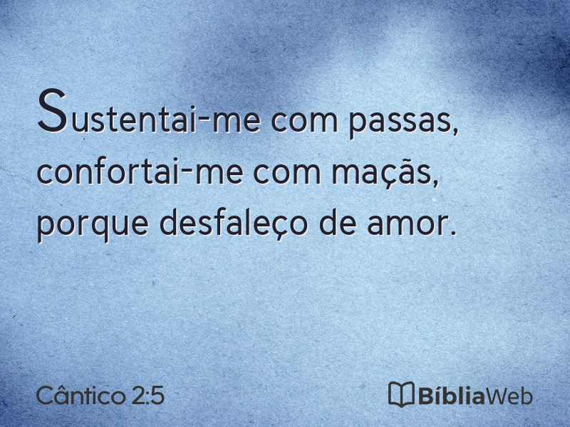 Cântico 2:5 em imagem para compartilhar
