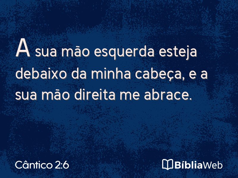 Cântico 2:6 em imagem para compartilhar