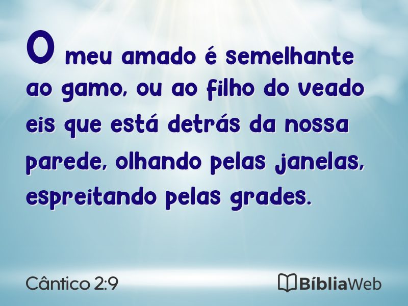 Cântico 2:9 em imagem para compartilhar