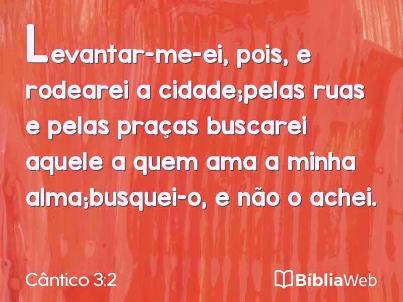 Cântico 3:2 em imagem para compartilhar