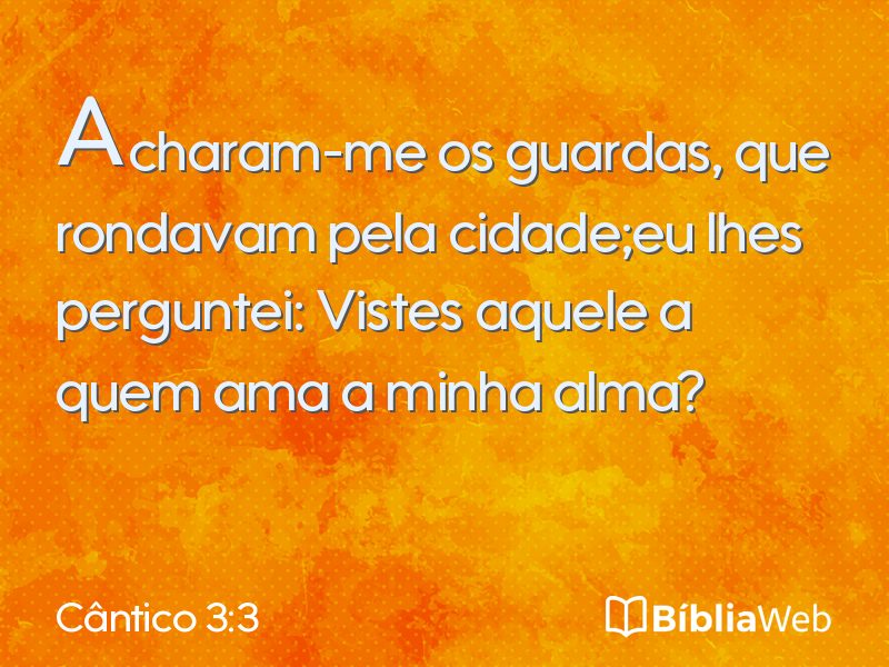 Cântico 3:3 em imagem para compartilhar