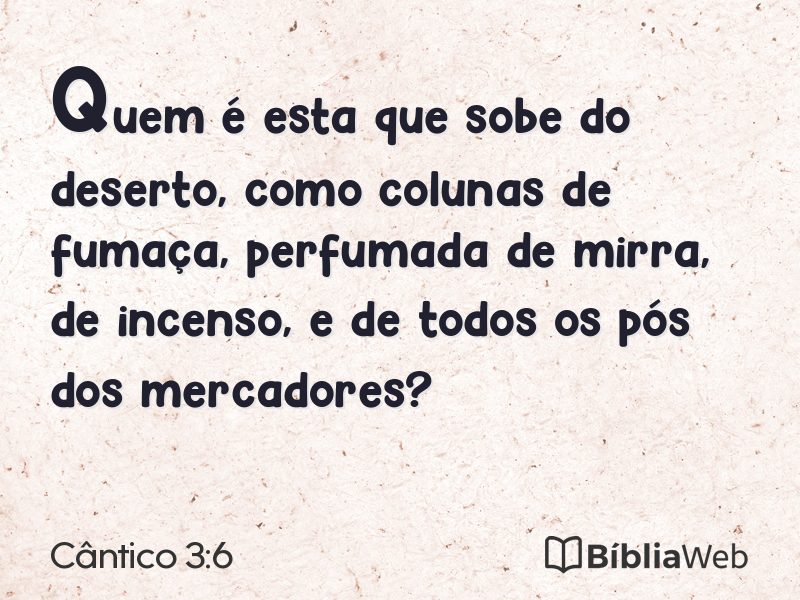 Cântico 3:6 em imagem para compartilhar
