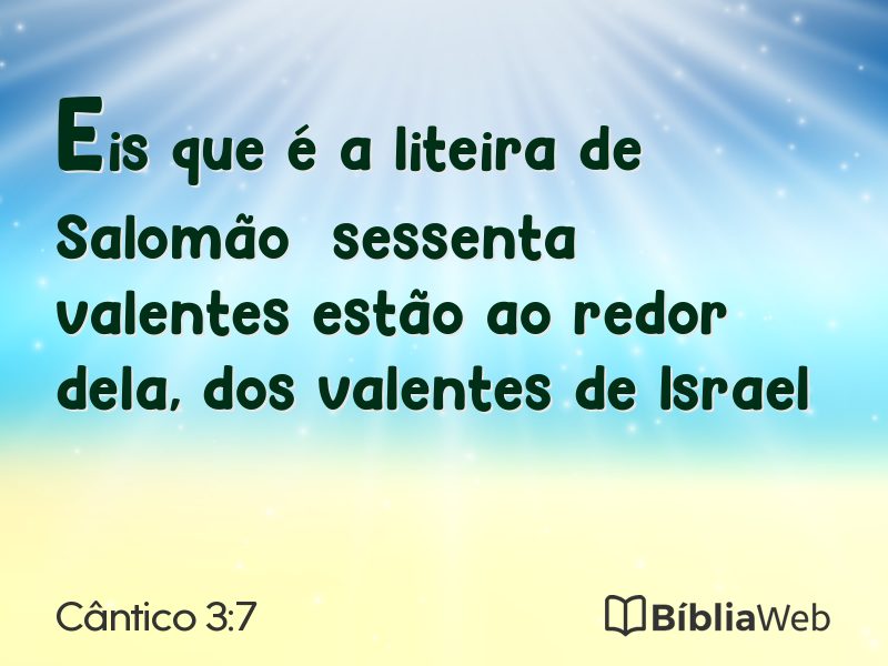 Cântico 3:7 em imagem para compartilhar