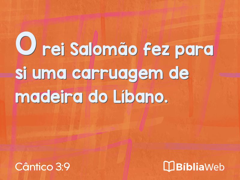 Cântico 3:9 em imagem para compartilhar