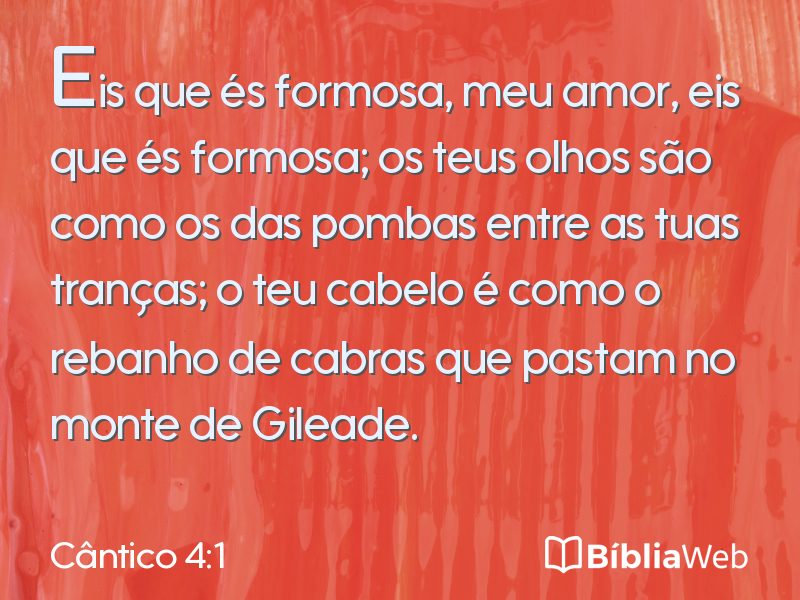 Cântico 4:1 em imagem para compartilhar