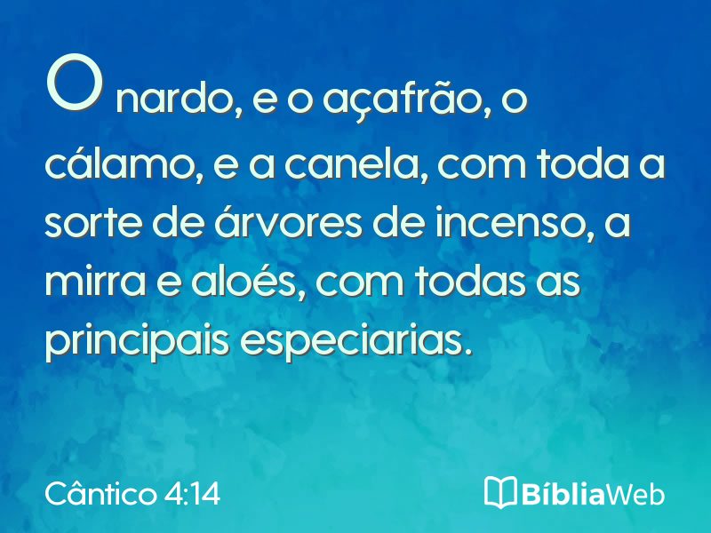 Cântico 4:14 em imagem para compartilhar