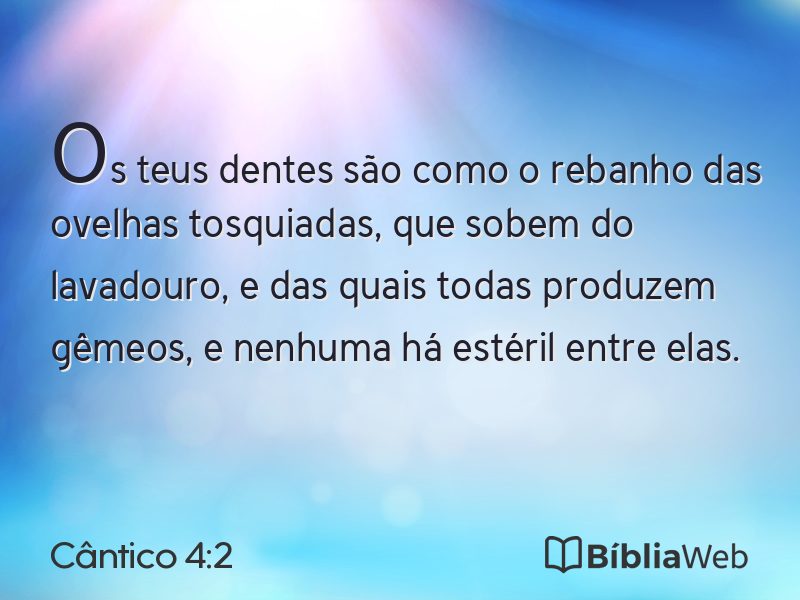 Cântico 4:2 em imagem para compartilhar