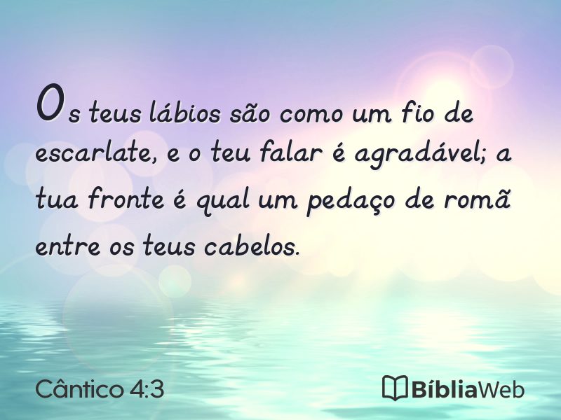 Cântico 4:3 em imagem para compartilhar